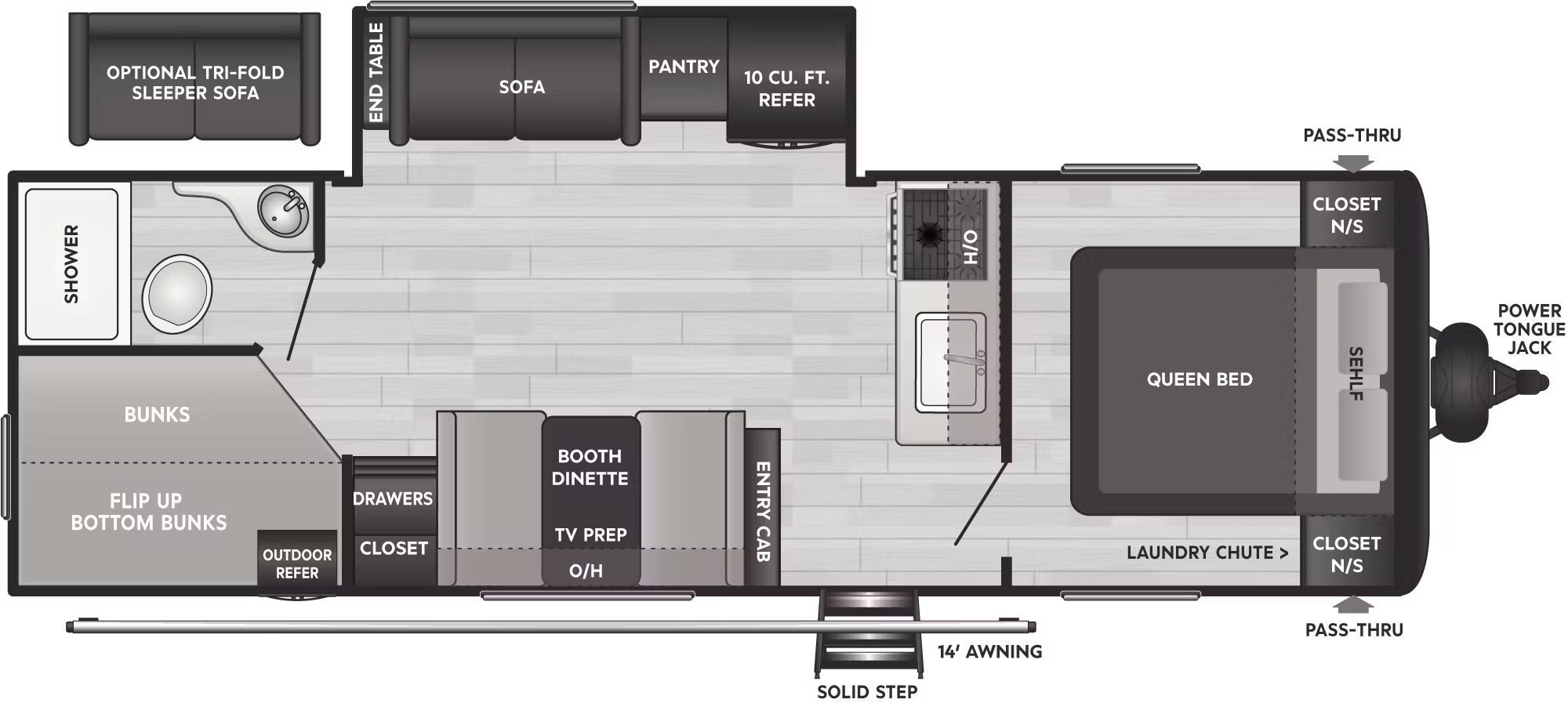 2024 KEYSTONE SPRINGDALE 250BHWE, , floor-plans-day image number 0